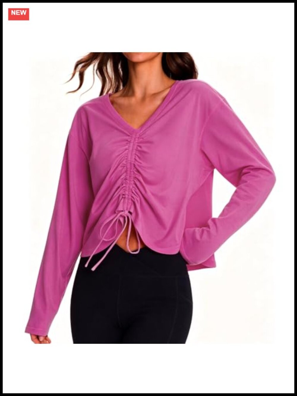 Women's Cotton Blend Reversible Long Sleeve Workout Top Yoga Athletic Tee